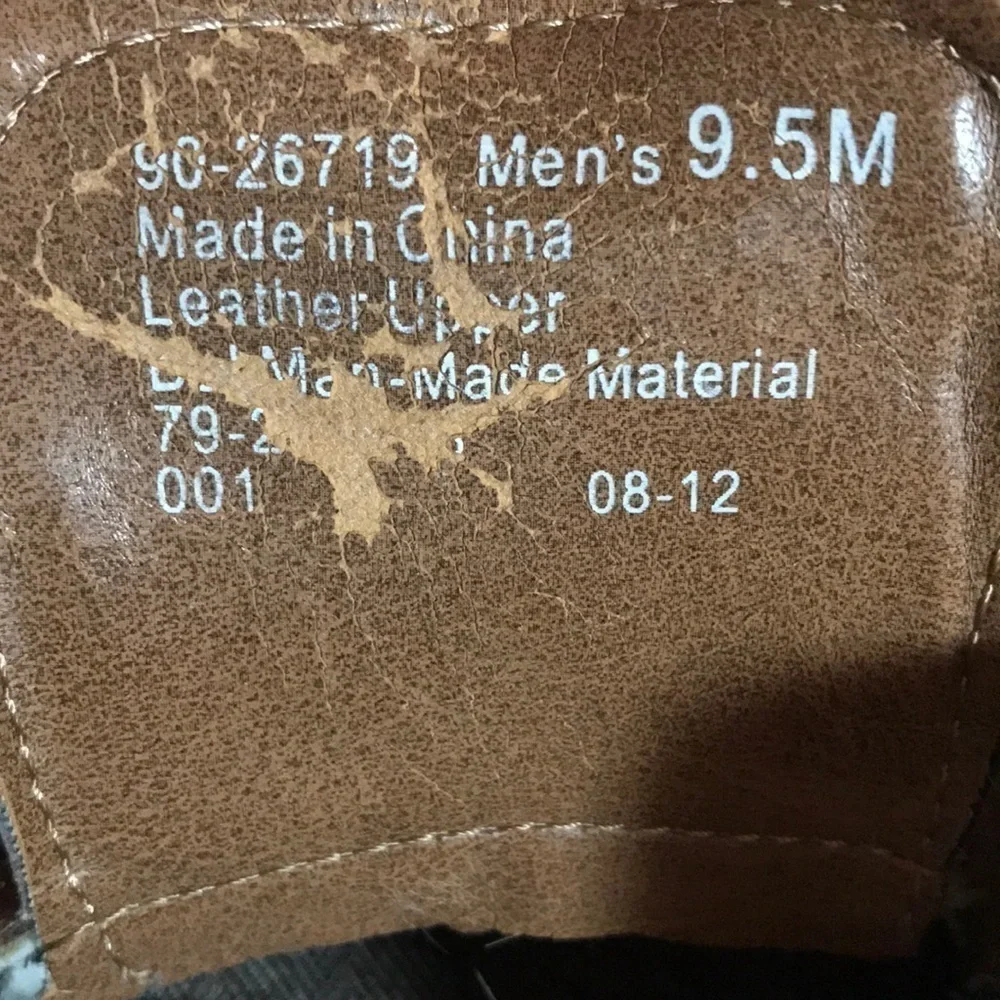 DOCKERS Men’s Brown Leather w/Derby Style Open Lacing System Dress Shoes—Sz 9.5M